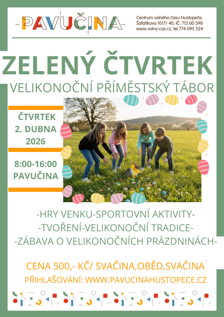 ZELENÝ ČTVRTEK - velikonoční příměstský tábor