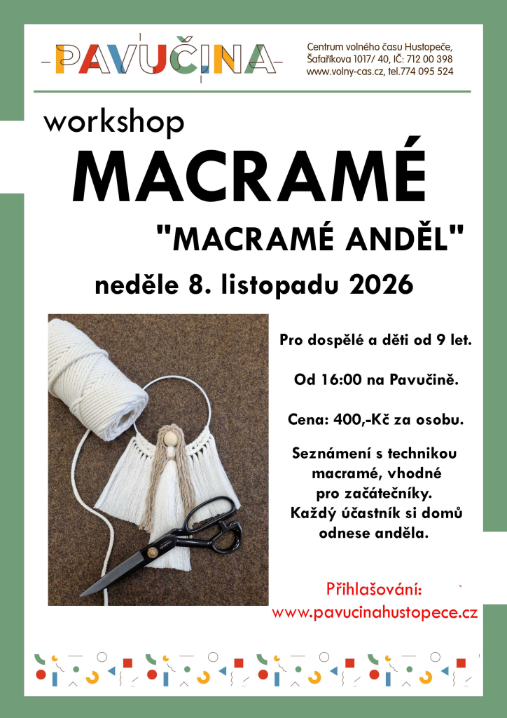 MACRAMÉ ANDĚL - workshop
