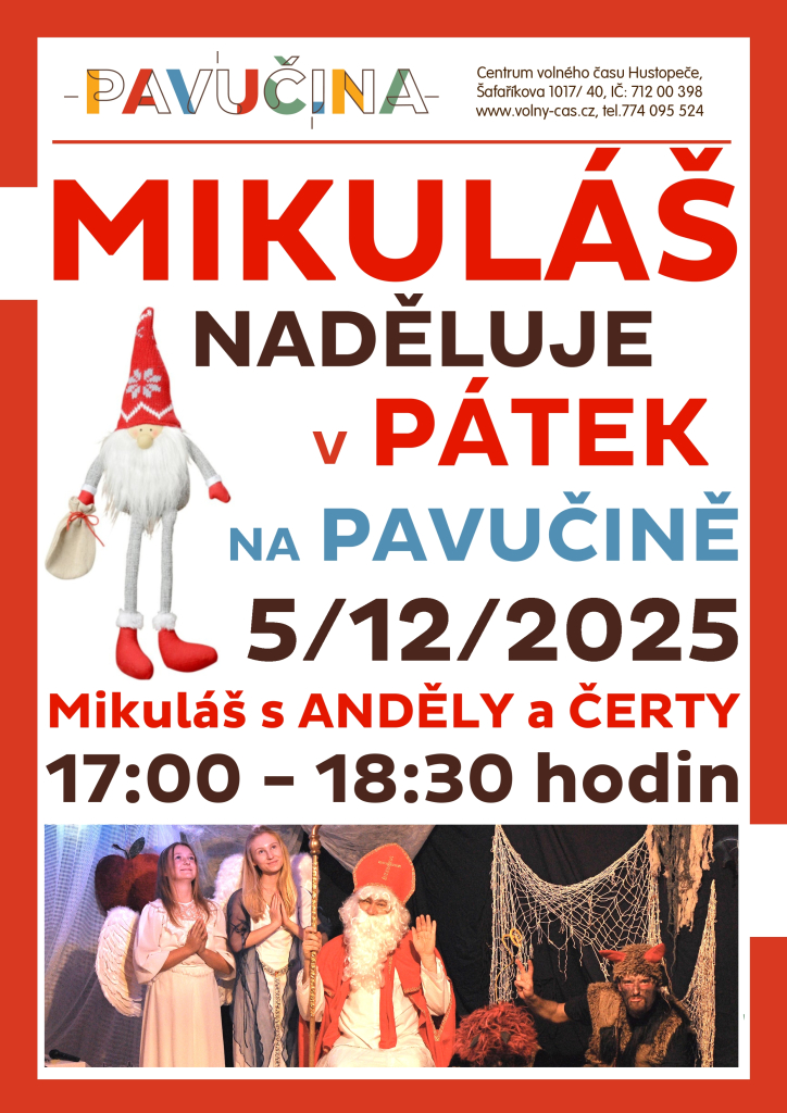 Mikuláš naděluje na Pavučině