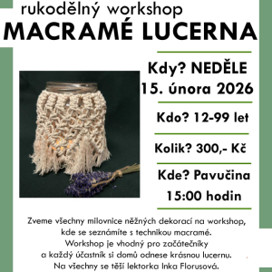 Macramé lucerna - workshop