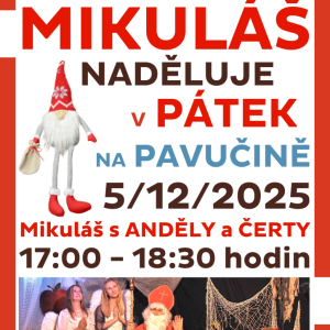 Mikuláš naděluje na Pavučině